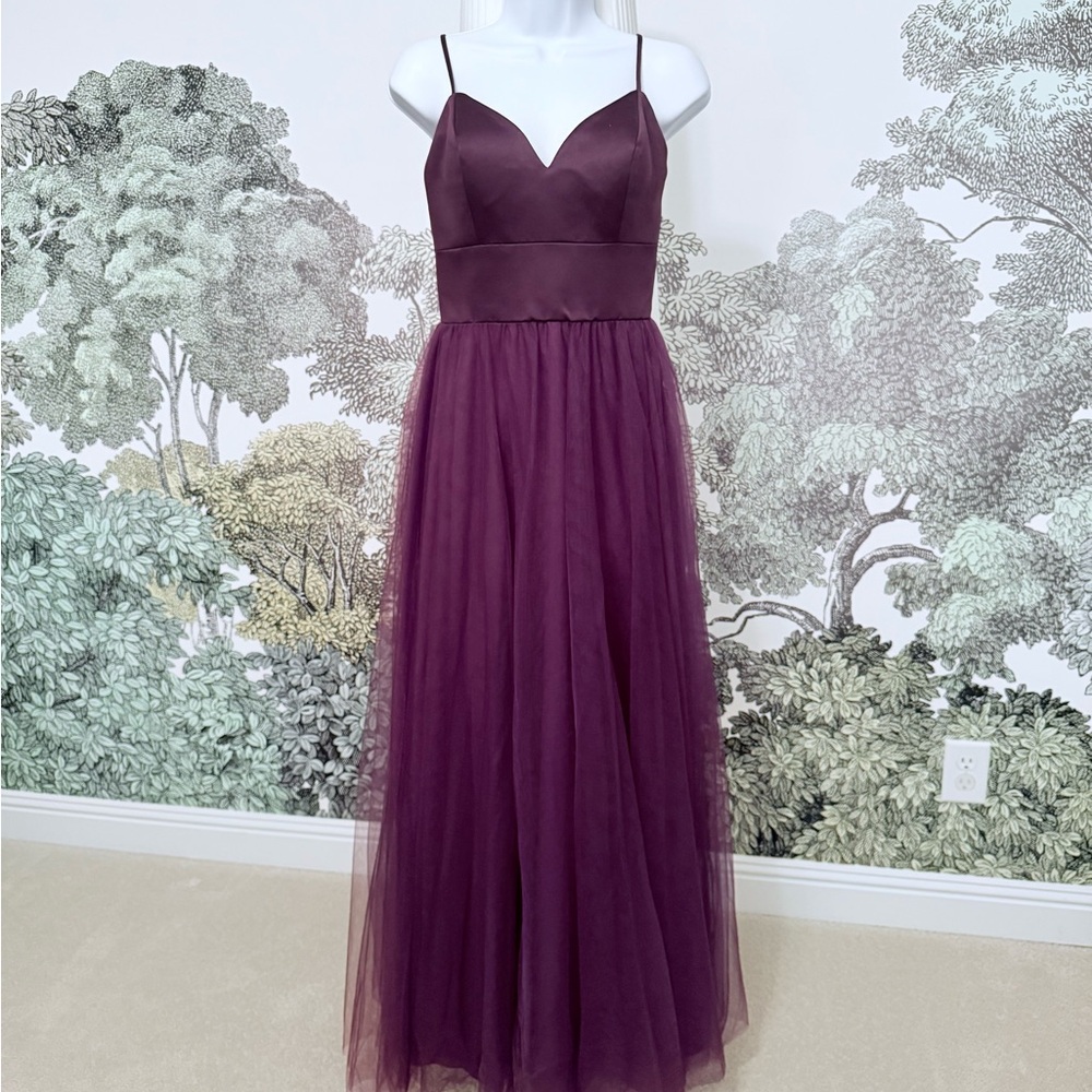 Mori Lee Deep Purple Maxi Dress